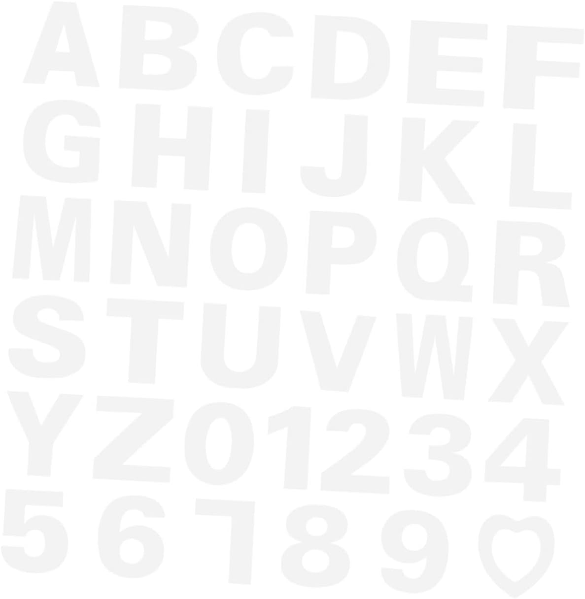 Garneck 37pcs Number and Alphabet Cake Stencils for Baking Birthday and Wedding Decorations Made from Pet Material for Easy Decorating and Reusability