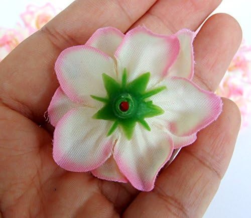 Miniatura 4 de 24 rosas de neón de seda, cabeza de flores artificiales de 1.75 pulgadas, suministros florales de tela para accesorios de flores de boda, bricolaje,