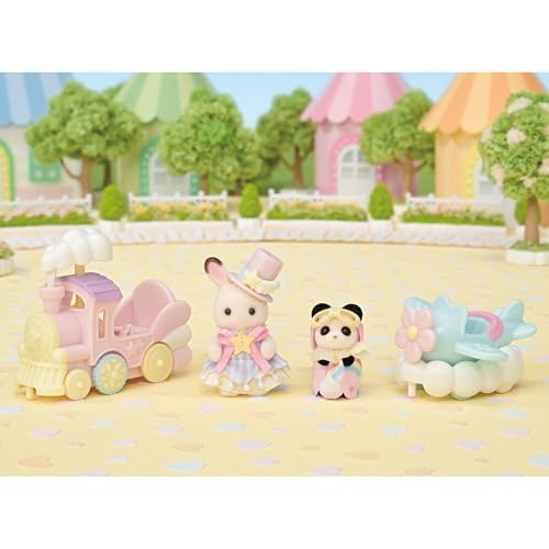 Sylvanian Families - Le Petit Train des Nuages - 2 Figurines Incluses - Plongez dans l'univers de la Famille Sylvanian - Figurines Miniatures - Jouet Enfant 3 Ans et + - 5819