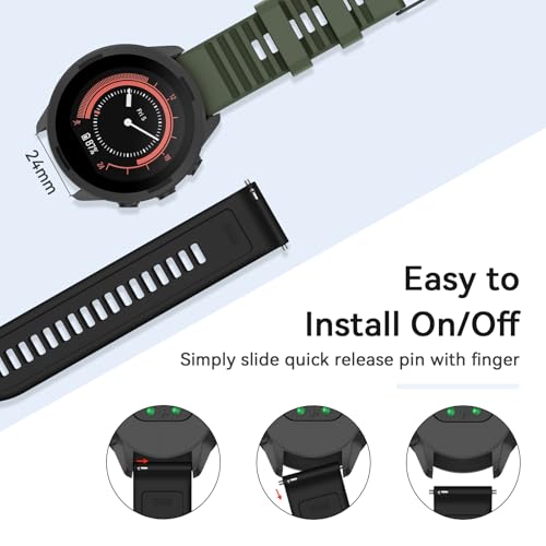 Correa rápida 24mm para reloj Suunto miniatura 4