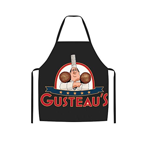 VinMea Funny Kitchen Apron, Gusteau's Anyone Can Cook - Ratatouille Adult Apron with Black Border