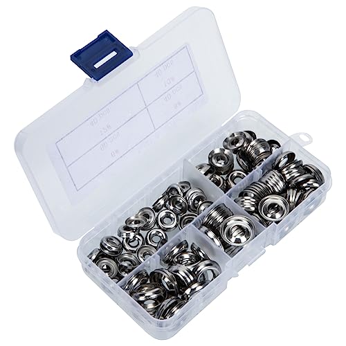 Veemoon 180pcs Decorative Stainless Steel Countersunk Gaskets for Screw Applications Bowl Shaped Washers for Projects Industrial Use and Robotics