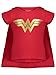 DC Comics Justice League Wonder Woman Big Girls 4 Piece Costume Set: T-Shirt Skirt Headband Cape Red 10-12
