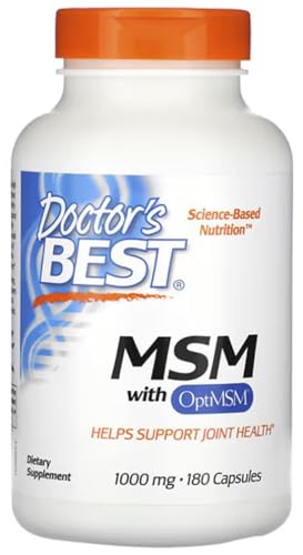 Doctor's Best - MSM with OptiMSM | MSM Capsules to Support Joint Health - 180 Capsules