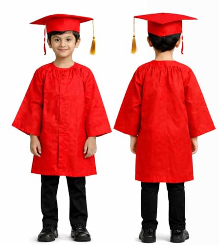 Image of Graduation gown for kids with Cap for convocation dress for school ceremony