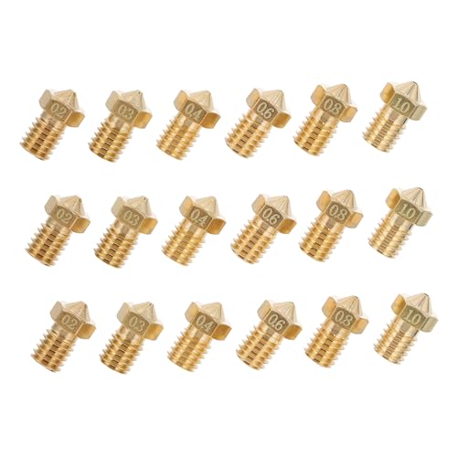 Warmhm 30pcs Brass Thread Printer Nozzle Nozzle Heads for Ed Includes to and Easy to Install Practical Printing Parts