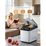 KBS 750W Programmable Bread Maker, Dual Heaters Bread Machine with 3LB Ceramic Pan & Fruit Dispenser,20-in-1 Stainless Steel Automatic Bread Maker Machine with Quiet Brushless Motor,15H Timer,3 Colors - Image 5
