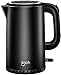 Produktbild IKICH Wasserkocher, 1.7L Edelstahl Wasserkessel Cool-Touch Doppelwand-Design, 2200W Elektrisch Teekessel Trockenlaufschutz und Auto-Off BPA Frei schwarz