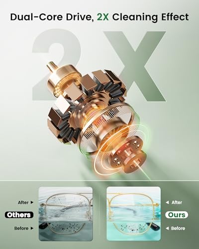 Image of Miorcols Ultrasonic Cleaner Machine for Jewelry,48KHz with 2 Cleaning Modes