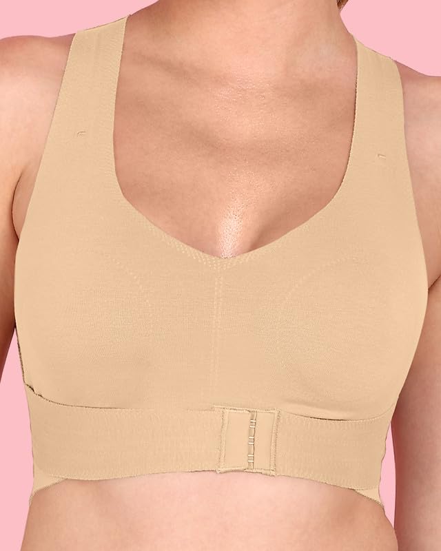 Image of Tweens Cotton Non-Padded Bonded Gym Bra for Women | Crisscross Back Support | Full Coverage Wire-Free for Workouts | Hidden Concealer | No Elastic Move Freely | Breathable Cotton | Pack of 1