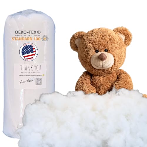 Polyester Fiber Fill Stuffing – 4 lb/64oz High-Loft Polyfill for Couch Cushions, Pillows, Stuffed Animals, Toys, Crafts & DIY – Soft, Fluffy, High Resilience Fill Fiber – Oeko-TEX Certified by Sleep Touch - Used condition - US$33.81