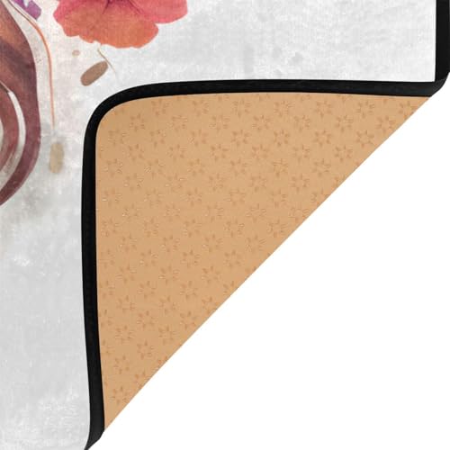 Grand tapis de sol 203 x 147 cm isolant à motif de bovins