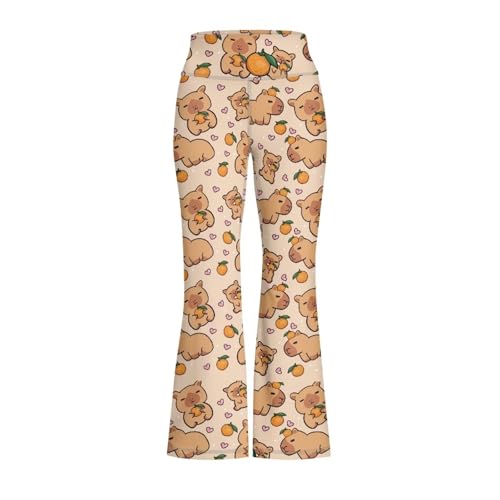 Image of Girls Flare Leggings 5-14T Cute Bell Bottoms for Girl Yoga Pants for Gym
