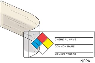 Accuform Common Chemical Identifier Labels 100 Adhesive Vinyl Self-Laminating NFPA, 1
