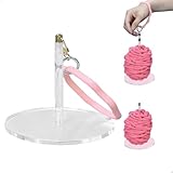 Handgelenk Garnhalter, Wollknäuelhalter mit Handschlaufe, Tragbarer Wollhalter aus Acryl, Rotierender Wollabwickler, Garnaufbewahrung, Verhindert Garnverheddern, Geschenk für Bastelliebhaber