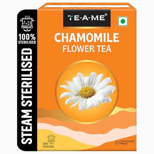 TE-A-ME - Chamomile Tea - 50g (50+ Cups) | Helps in SLEEP & RELAXATION | Herbal - Caffeine Free | Flower Based - Non-Bitter | Chamomile Tea for Sleep