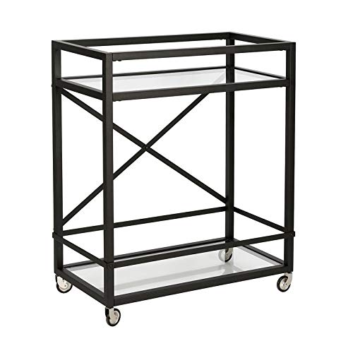Henn&Hart Metal Bar Cart with X-Accent #TOP9