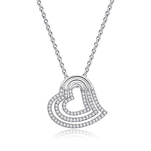 Collar de plata para mujeres y niñas con corazón para el 30 aniversario, cumpleaños, día de San Valentín Cover