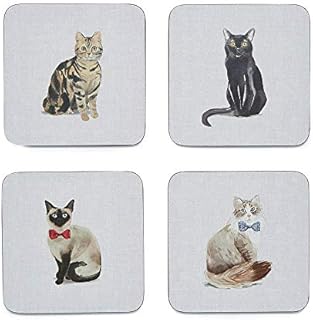 Curious Cats Set of 4 Coasters