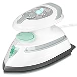 BEAUTURAL Mini Travel Steam Iron for Clothes with Dual Voltage, Temperature Control, Non-Stick Soleplate and Cord Storage, Ideal for Sewing, Quilting and Handcraft