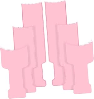 GALPADA 6 Piezas junta permanente tablero para teñir el cabello tablero frustrado suministros para teñir el cabello pincel para resaltar dispositivo de color de cabello el plastico rosa