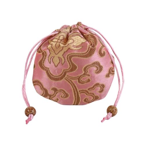 Imagen de Bolsa portátil de estilo chino bordada con cordón de flores