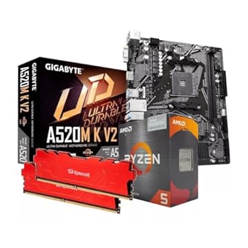 KIT UPGRADE AMD RYZEN 5 5600GT - GIGABYTE A520M-K - 8GB 3200MHZ - RADEON VEGA 7 INTEGRADO