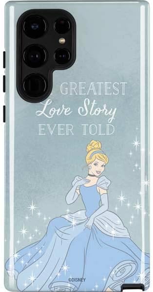 Skinit Pro Phone Case Compatible with Galaxy S22 Ultra - Officially Licensed Disney Cinderella Miracles Take Time Silhouette Design