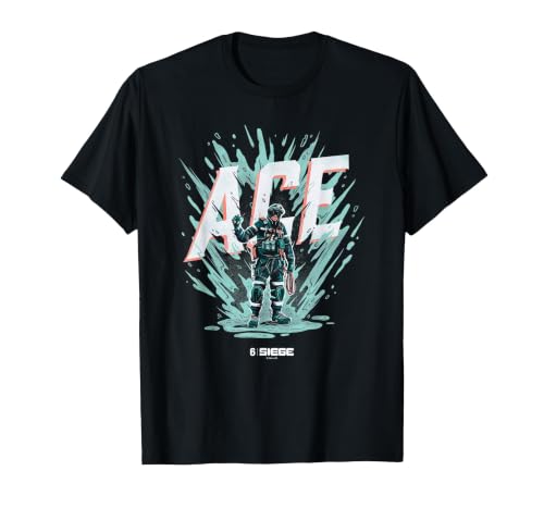 Six Siege ACE Officially Licensed T-Shirt, Men, Black, 3X-Large