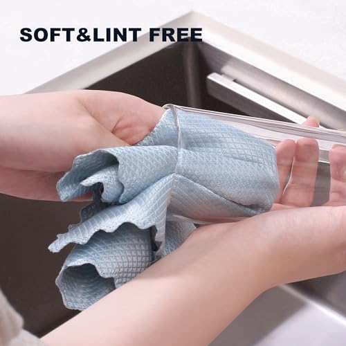 Image of JOYMOOP Fish Scale Streak Free Magic Glass Window Cleaning Cloth, Microfiber Cleaning Cloth, Reusable Absorbent Shiny Wipes, Microfiber Towels, Lint Free Dish Drying Polishing Towels, 5 pcs