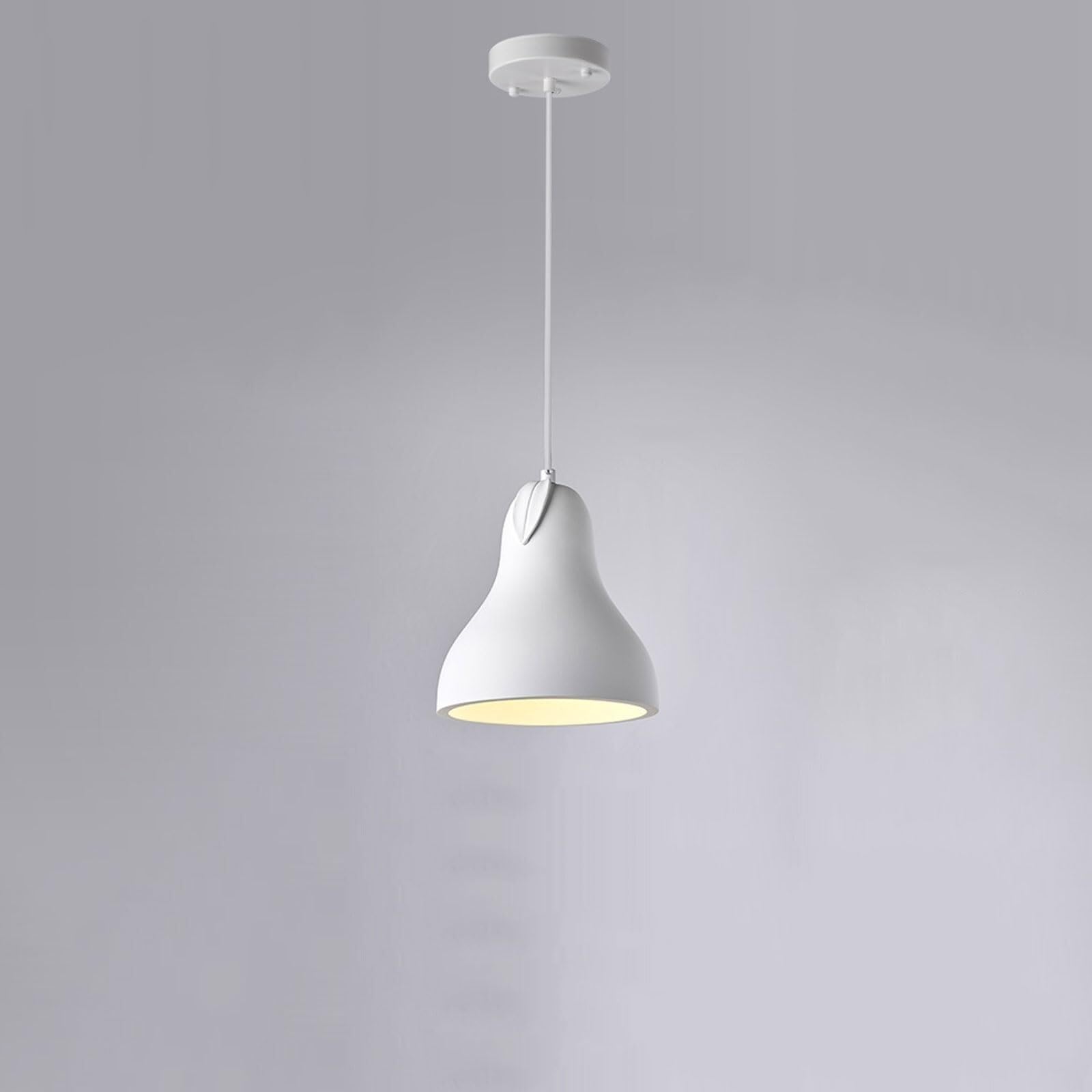 KXEcoLife Modern Creative Fruity Resin Chandelier,LED E27 Base Single Head Pendant Light,Indoor Adjustable Height Ceiling Light Fixture(White 20cm)