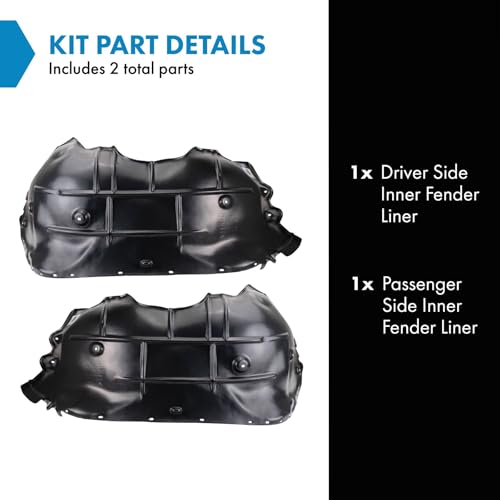 Image of TRQ Inner Fender Liner Set Compatible with 2014-2015 Chevrolet Silverado 1500 GM1248323 GM1249323