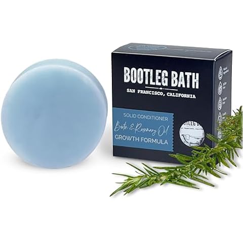 BOOTLEG BATH Growth Formula Conditioner Bar with Biotin and Rosemary Oil, Vegan, Eco Friendly, Zero Waste, for Hair Growth, Sulfate Free, Paraben Free, Made in USA Cover