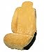 Produktbild hochwertige Universal Lammfell Autositzfelle beige, waschbar, Schaumstoff gefüttert, einteilig, ca. 140x58 cm