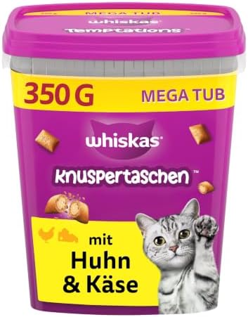 WHISKAS KNUSPERTASCHEN Box Huhn & Käse 2 x 350g