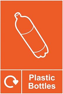 Plastic Bottles Recycling Sign Site Safety Metal Sign 8x12 Inch Notice Danger Warning Caution for Outdoor & Indoor
