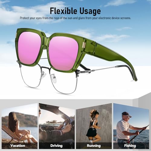 Image of HAOLOTA Polarized Sunglasses for Men Women Designer Driving Glasses Lightweight UV400 Protection