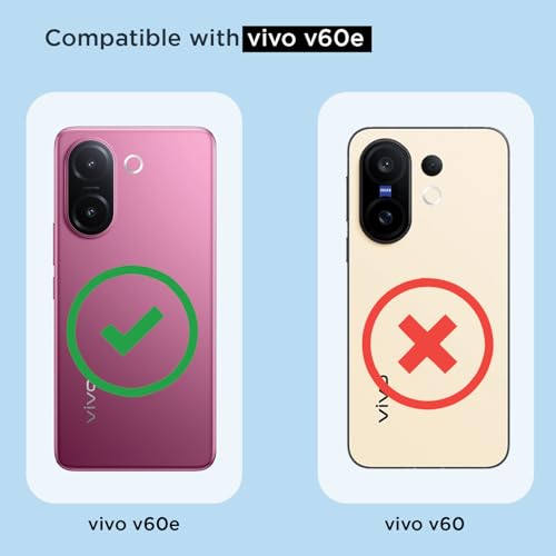 Image of Amazon Basics Back Cover for Vivo V60e 5G / Vivo V60 5G Mag-Safe Shockproof PC + TPU Protective Case Magnetic Support Bumper Case (Transparent Mag-Safe)