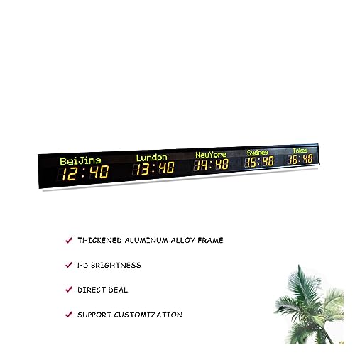 Cronómetro digital con reloj de pared LED y zona horaria miniatura 3