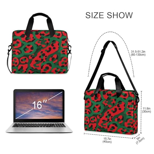 Funda para portátil 15.6 pulgadas con correa y asa rojo y verde miniatura 5