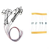 N Scale Model Railways Pack of Ten LED Street Lights Featuring a Round Head Design at 4 5cm Compatible with AC/DC Voltages