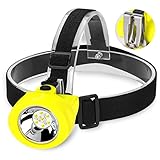 Rechargeable LED Mining Light, Underground Miner Headlamp with Waterproof & Explosion-Proof Design, Super Bright Cap Lamp for Coal Mining, Coon Hunting, Camping, Fishing, Hiking, Outdoor Work
