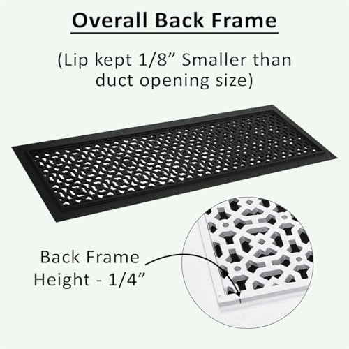 Grille d'aération de retour d'air blanche 20x61 cm pour optimiser la ventilation