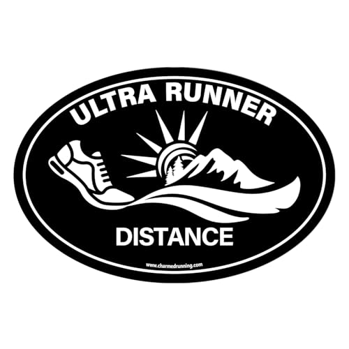 Charmed Running Brand UltraRunner Ultra Marathon Ultra Runner Custom Distance in Black Bumper Sticker Window Decal OR Car Magnet (Magnet)
