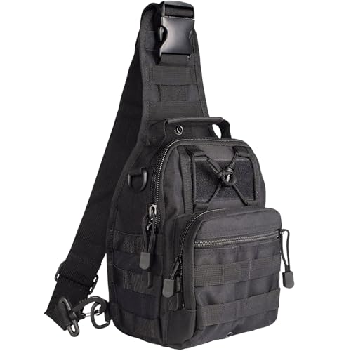 LBlanco Tactical Shoulder Sling Bag Small Outdoor Chest Pack Backpack