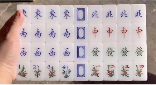 Mahjong chino avanzado con 144 fichas grabadas para viaje miniatura 5