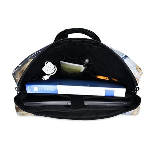 Maletín portátil estilo étnico boho azul y blanco, 13-15.6 pulg miniatura 6