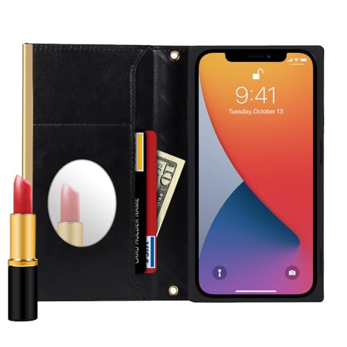 Étui portefeuille en cuir avec lanière pour iPhone 14 Pro Max et SE, coloris violet - 4