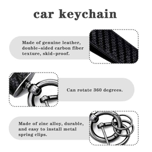 Image of Carbon Car Key Chain, Lightweight and Easy to Store,Fashionable, Perfect for Gifting to Car Owners