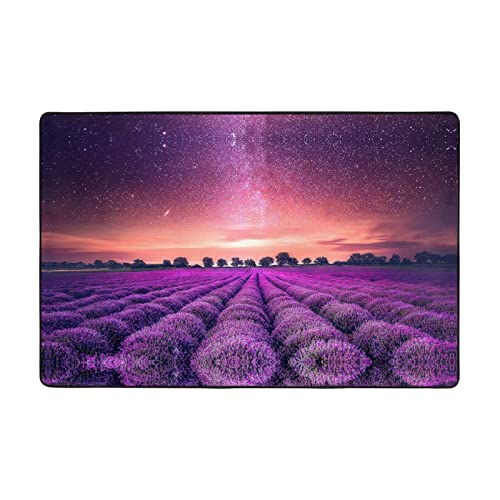 Tapis de salon doux Lavande Fields déco chambre 183x122